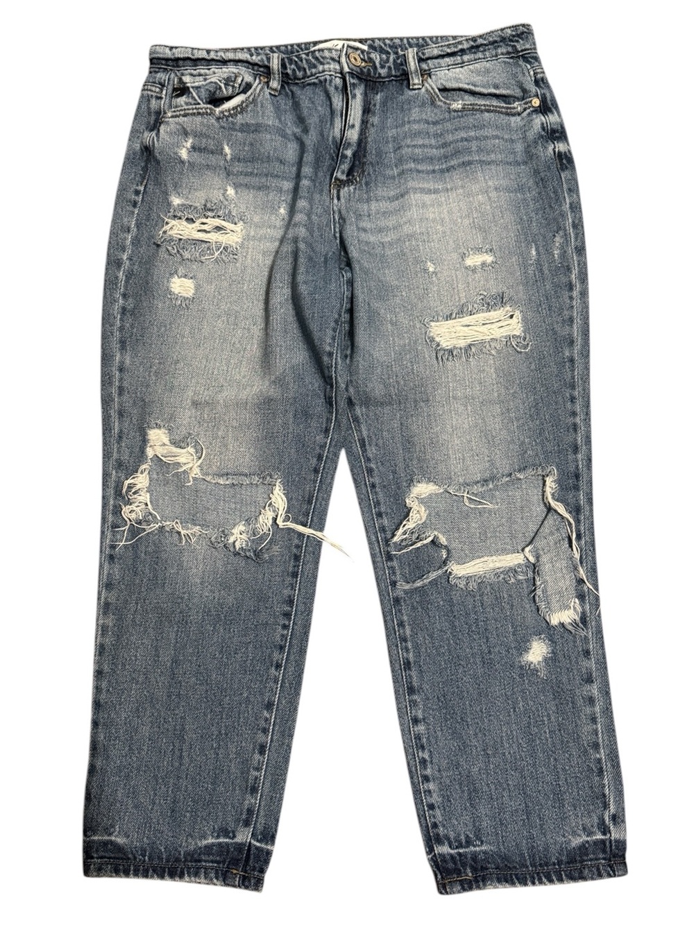 KANCAN ankle cropped distressed jeans size 30